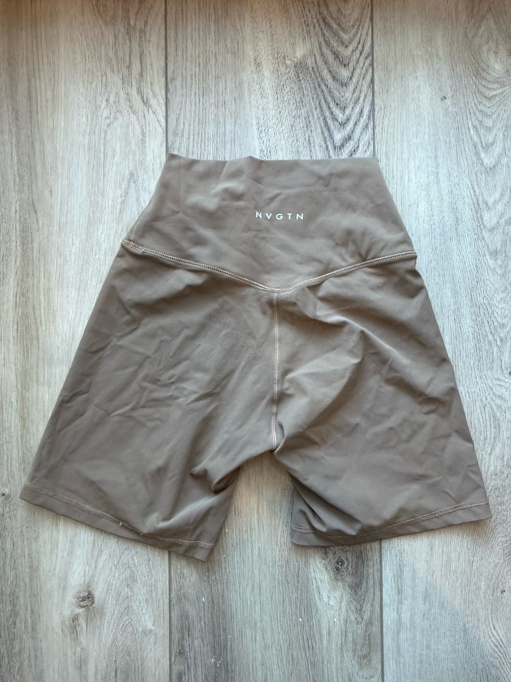 NVGTN High-Rise Athletic Shorts in Brown
